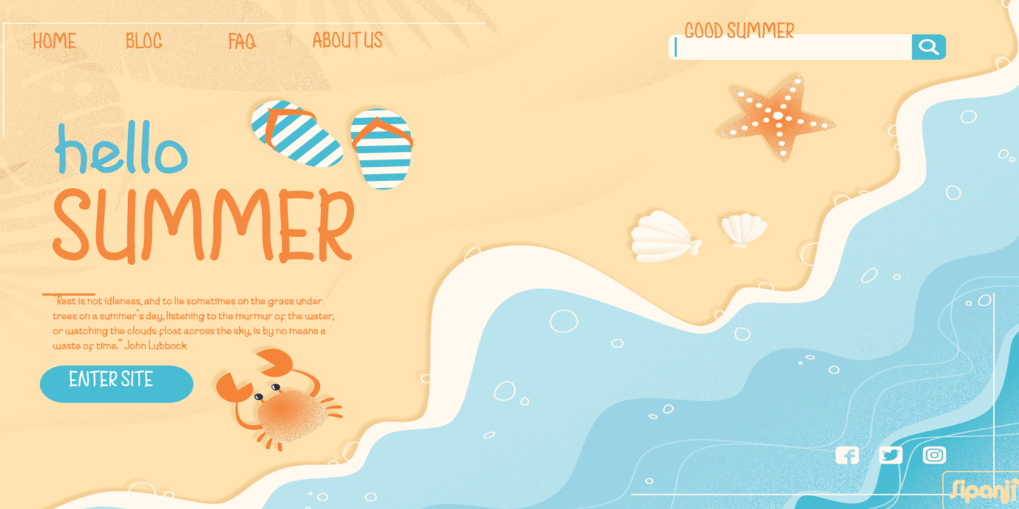 Beispiel einer Good Summer Regular-Schriftart